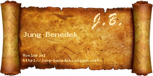 Jung Benedek névjegykártya