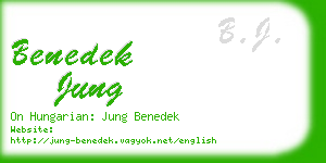 benedek jung business card